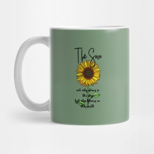 The Sunflower quote (black writting) Mug